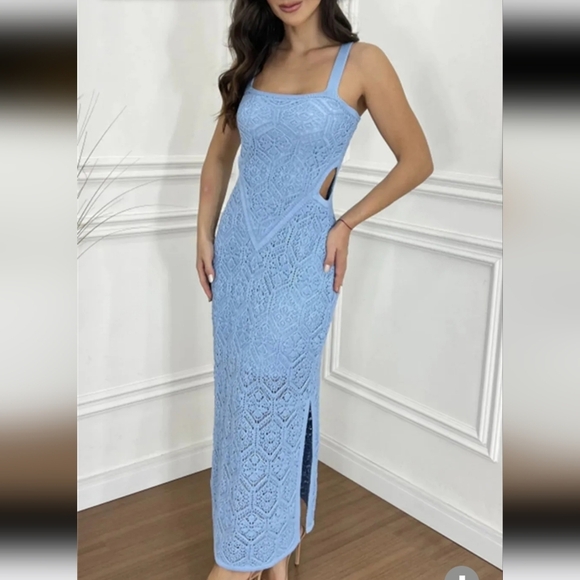 Cutout Side Slit Maxi Tank Dress - Picture 2 of 4